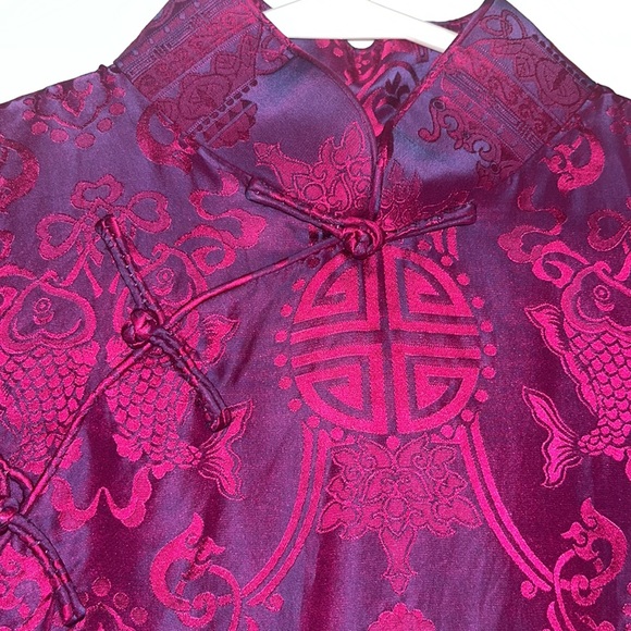 Shanghai Tang Mandarin Collar silk top size 10 - Picture 3 of 7